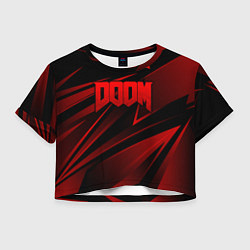 Женский топ Doom - красная абстракция