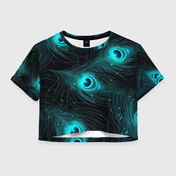 Женский топ Светящиеся перья павлина паттерн