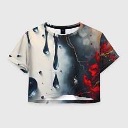 Женский топ Сюрреалистичная абстракция с каплями