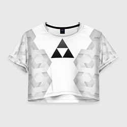 Футболка 3D укороченная женская Zelda white poly, цвет: 3D-принт