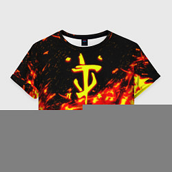 Женский топ Doom огненное лого