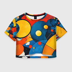 Женский топ Динамичный красочный паттерн