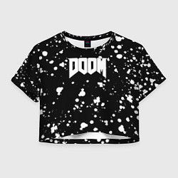 Женский топ Doom белые краски всплеск