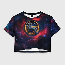 Женский топ Космонавт сидит в луне