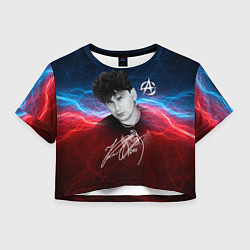 Футболка 3D укороченная женская Юрий Клинских автограф, цвет: 3D-принт