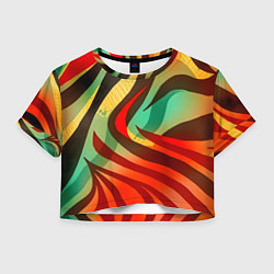 Женский топ Жаркая полосатая абстракция