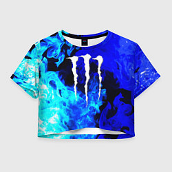 Женский топ Monster energy синий дым