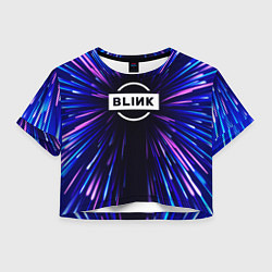 Футболка 3D укороченная женская Blackpink neon energy, цвет: 3D-принт