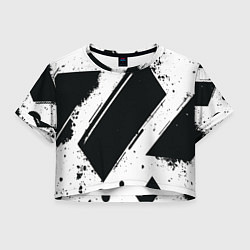 Женский топ Color black white