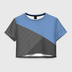 Женский топ Сине-серый геометричный