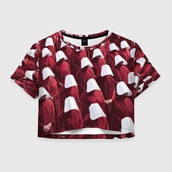 Футболка 3D укороченная женская Рассказ служанки паттерн, цвет: 3D-принт