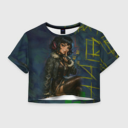 Футболка 3D укороченная женская Джейн Доу из ззз, цвет: 3D-принт