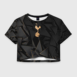 Футболка 3D укороченная женская Tottenham golden poly, цвет: 3D-принт