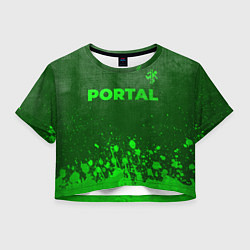Женский топ Portal - green gradient посередине