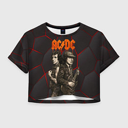 Женский топ ACDC спинами друг другу