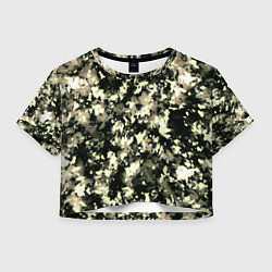 Женский топ Пятнистый чёрно-бежевый