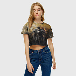 Футболка 3D укороченная женская Воин Гатц в броне, цвет: 3D-принт — фото 2