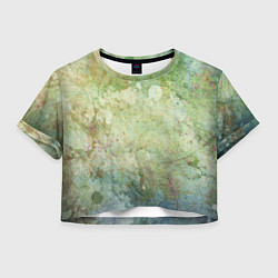 Женский топ Абстракция - faded spots on a green background