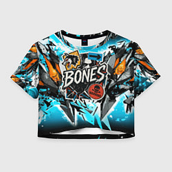 Женский топ Bones логотип в стиле стикеров