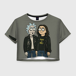 Футболка 3D укороченная женская КиШ - Рик и Морти, цвет: 3D-принт