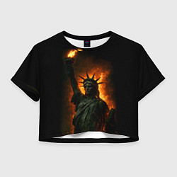Женский топ Статуя свободы в огне