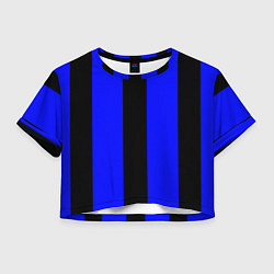 Женский топ Color blue black stripes