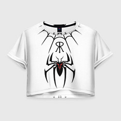 Женский топ Паук на белом - the web of Fate