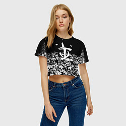 Футболка 3D укороченная женская Doom черепа, цвет: 3D-принт — фото 2