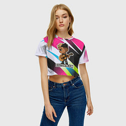 Футболка 3D укороченная женская XXXTentacion в мультяшном стиле, цвет: 3D-принт — фото 2
