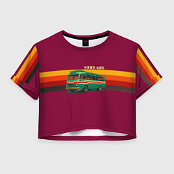 Женский топ Ретро автобус КАВЗ-685 поп-арт