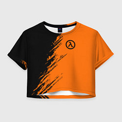 Женский топ Half Life - black and orange