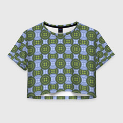 Женский топ Зеленые и синие пуговицы