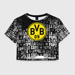 Женский топ Borussia мафия текстура надписи