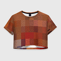 Футболка 3D укороченная женская Палитра осени, цвет: 3D-принт