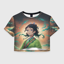 Женский топ Маомао на фоне облаков