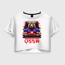 Женский топ USSR медведь
