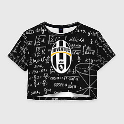 Футболка 3D укороченная женская Ювентус физика символы, цвет: 3D-принт