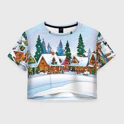 Женский топ Новогодник дворик
