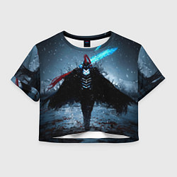 Футболка 3D укороченная женская Igris solo leveling, цвет: 3D-принт