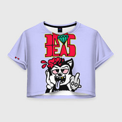 Футболка 3D укороченная женская Drop Dead: Dark Side, цвет: 3D-принт