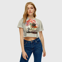 Футболка 3D укороченная женская Могучая Русь, цвет: 3D-принт — фото 2