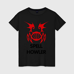 Футболка хлопковая женская Dark Elf Mage - Spell Howler, цвет: черный