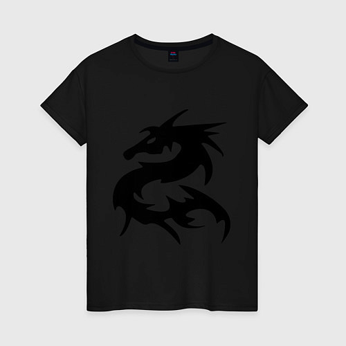 Женская футболка Дракон / Черный – фото 1