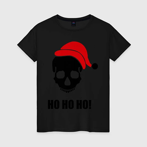 Женская футболка HO-HO-HO! / Черный – фото 1