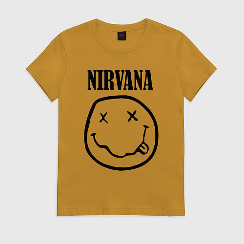 Женская футболка Nirvana / Горчичный – фото 1