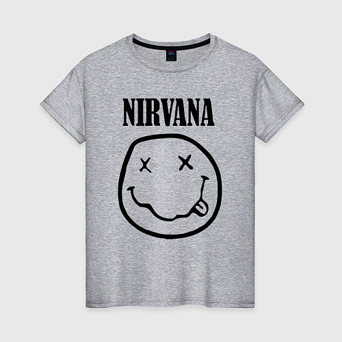 Женская футболка Nirvana / Меланж – фото 1