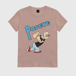 Футболка хлопковая женская Popeye, цвет: пыльно-розовый
