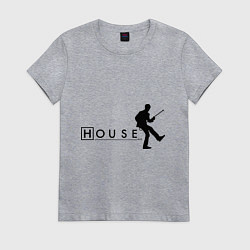 Футболка хлопковая женская House MD, цвет: меланж
