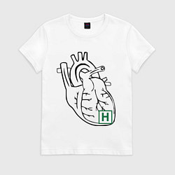 Футболка хлопковая женская Сердце Хауса, цвет: белый
