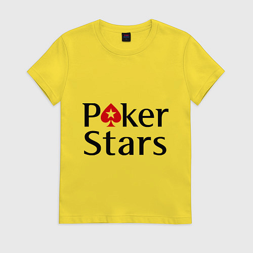 Женская футболка Poker Stars / Желтый – фото 1